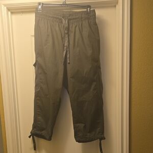 Lane Bryant Olive Green Cargo Drawstring Joggers